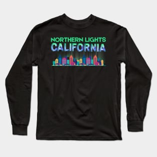 Northern lights California, Aurora borealis, Solar storm 2024 Long Sleeve T-Shirt